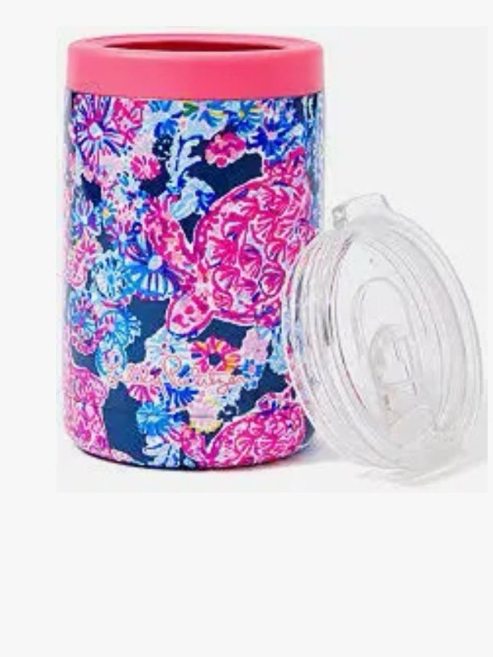 Lily Pulitzer insulated can turtle tumbler